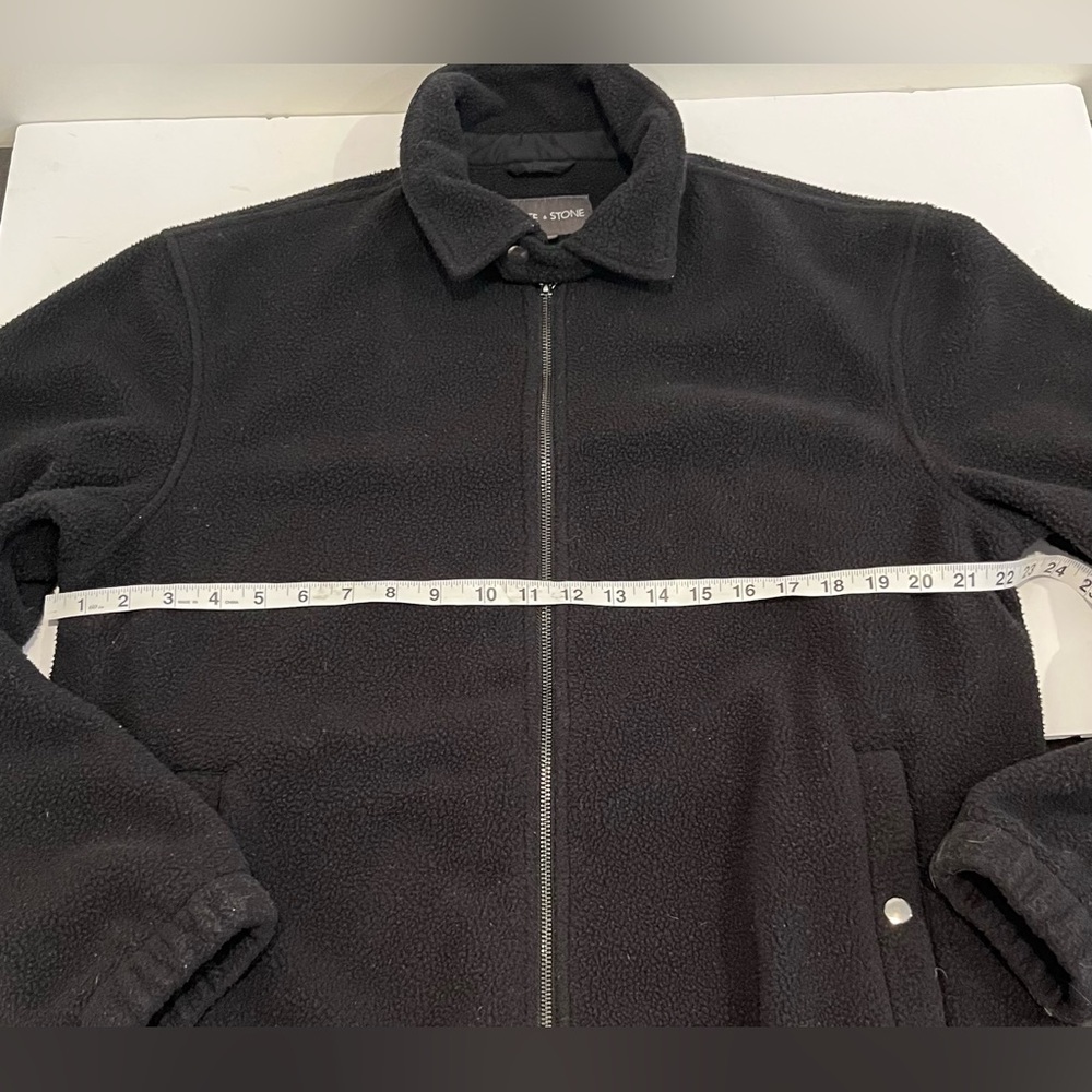 Slate and Stone Men's Black Full Zip Fleece Jacket Size M - Picture 6 of 8